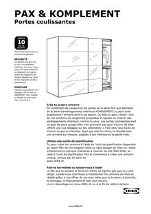 Guide d achat PAX & KOMPLEMENT - Système d armoire à porte coulissante