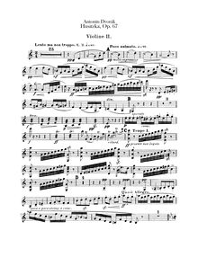 Partition violons II, Hussite Overture, Husitská, Dvořák, Antonín