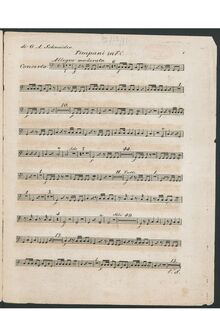 Partition timbales (en F, C), Concertos pour vents, Opp.83-90, F major