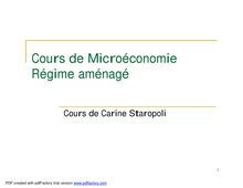 Cours de Microeconomie Introduction Bases