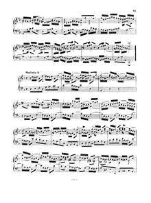 Partition No.4 en D minor, BWV 790, 15 symphonies, Three-part inventions