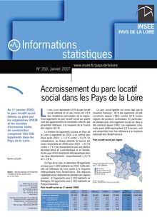 Accroissement du parc locatif social dans les Pays de la Loire