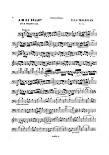Partition de violoncelle, Air de Ballet pour Violoncelle, Op.35