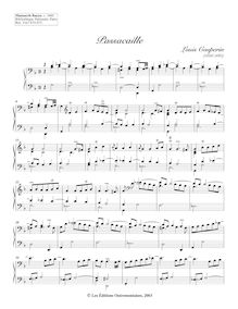 Partition Passacaille (G minor), Pièces de clavecin du manuscrit Bauyn