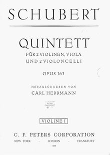 Partition violon 1, corde quintette, C Major, Schubert, Franz par Franz Schubert