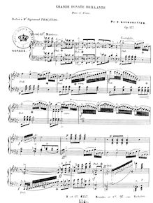 Partition complète, Grande Sonata Brillante, Op.177, Kalkbrenner, Friedrich Wilhelm