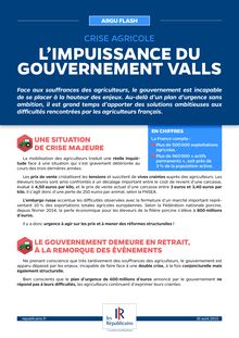 Crise agricole : l impuissance du gouvernement Valls