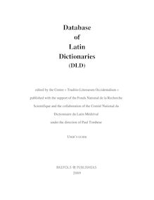 Dld – dictionnaire latin français des auteurs chrétiens, d albert