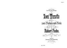 Partition parties complètes, 2 corde Trios, Op.61, Fuchs, Robert