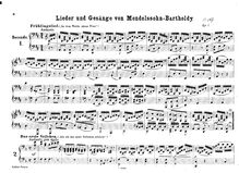 Partition , partie 1, Transcriptions - Mendelssohn, Lieder und Gesänge