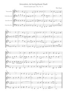 Partition complète (SATGb enregistrements), Dreissig kleine Choralvorspiele zu den gebräuchlichsten Chorälen par Max Reger