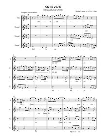 Partition complète (alto notation, ATTT enregistrements), Stella caeli