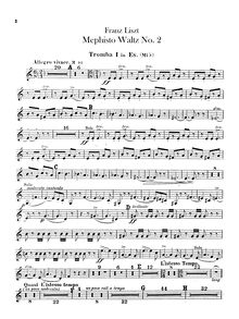 Partition trompette 1, 2 (E♭), Mephisto Waltz No.2, Zweiter Mephisto-Walzer