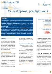 Virus et Spams :  protégez-vous !