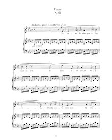 Partition complète, Trois mélodies, 3 Songs, Fauré, Gabriel