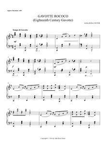 Partition complète, Gavotte Rococo, E minor, Viëtor, Alba Rosa