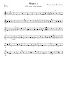 Partition ténor viole de gambe 2, octave aigu clef, O quam metuendus est