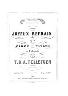 Partition complète, Joyeux Refrain, Op.32 No.2, D major, Tellefsen, Thomas Dyke Acland