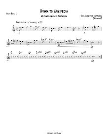 Partition Alto Saxophone 1 (en E♭), Hymn to Wikipedia, D major, Matthews, John-Luke Mark