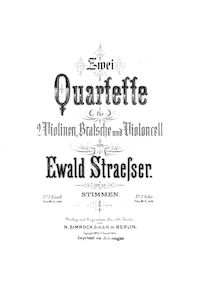 Partition viole de gambe, corde quatuor, Op.12/1, E minor, Straesser, Ewald