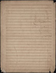 Partition Manuscript Score, La fleur et le papillon, Massenet, Jules