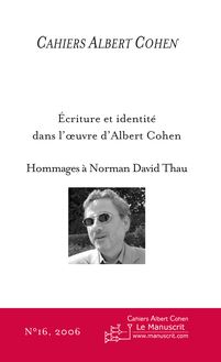 Cahiers Albert Cohen N°16