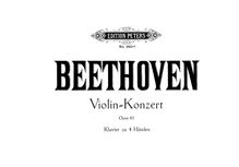 Partition complète, violon Concerto, D Major, Beethoven, Ludwig van