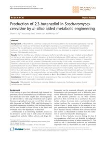 Production of 2,3-butanediol in Saccharomyces cerevisiae by in silico aided metabolic engineering