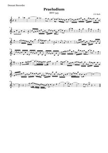 Partition Descant , partie, Prelude et Fugue en C major, BWV 545