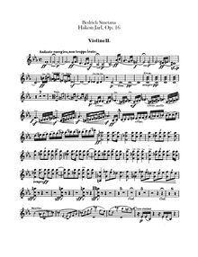 Partition violons II, Hakon Jarl, Smetana, Bedřich