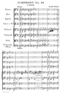Partition , Adagio-Allegro, Symphony No.88 en G major, Sinfonia No.88