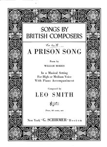 Partition complète (F♯ minor: medium voix et piano), A Prison Song