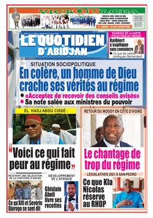 Le Quotidien d’Abidjan n°3004- du vendredi 15  janvier 2021