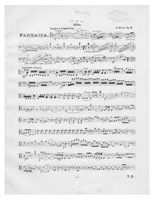 Partition altos, Fantaisie, Fantaisie pour violoncello avec orchestre ou piano