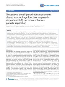 Toxoplasma gondiiperoxiredoxin promotes altered macrophage function, caspase-1-dependent IL-1β secretion enhances parasite replication
