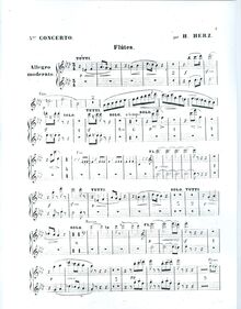 Partition flûte 1/2, Piano Concerto No.5, Cinquième concertoo pour le piano