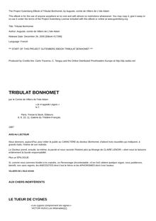Tribulat Bonhomet par comte de Auguste Villiers de L Isle