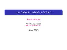Lois DADVSI, HADOPI, LOPPSI 2