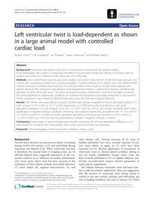 Left ventricular twist is load-dependent as shown in a large animal model with controlled cardiac load