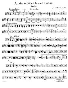 Partition altos, pour Blue Danube, Op. 314, On the Beautiful Blue Danube - WalzesAn der schönen blauen Donau