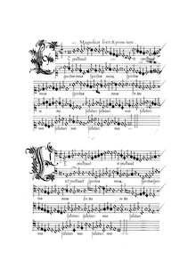 Partition parties complètes, Magnificat settings, Canticum Beatae Mariae Virginis deiparae iuxta suos octo tonos modulatum par Nicolas Gombert