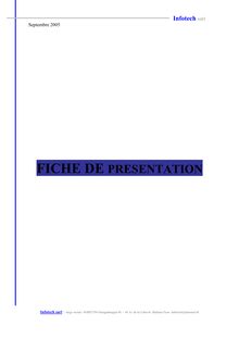 FICHE DE PRESENTATION