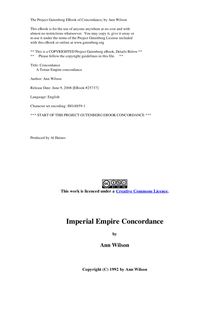 Concordance - A Terran Empire concordance