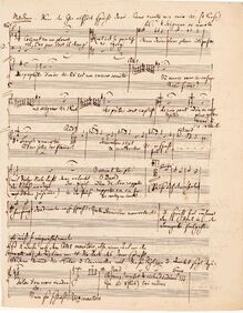 Partition Incomplete sketch score (2 pages) et letter to pour publisher, Musik zu Athalia von Racine für Chor und Orchester, Op.74