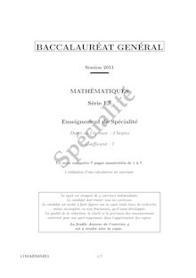 Bac 2011 ES Maths specialite