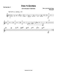 Partition baryton Saxophone 2 (en E♭), Hymn to Wikipedia, D major