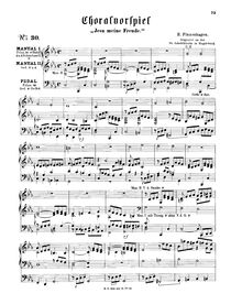 Partition complète, Choralvorspiel  Jesu meine Freude , Finzenhagen, Ludwig Hermann Otto