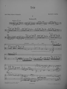 Partition de violoncelle, Piano Trio, Trio pour piano, violon et violoncelle