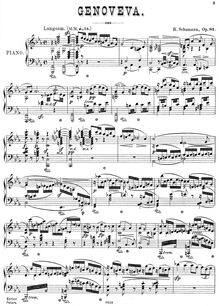Partition complète, Genoveva, Op.81, Schumann, Robert