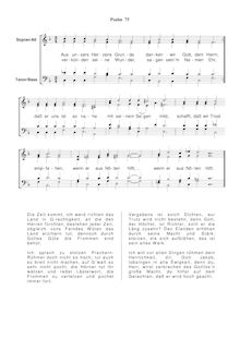 Partition Ps.75: Aus unsers Herzen Grunde, SWV 172, Becker Psalter, Op.5